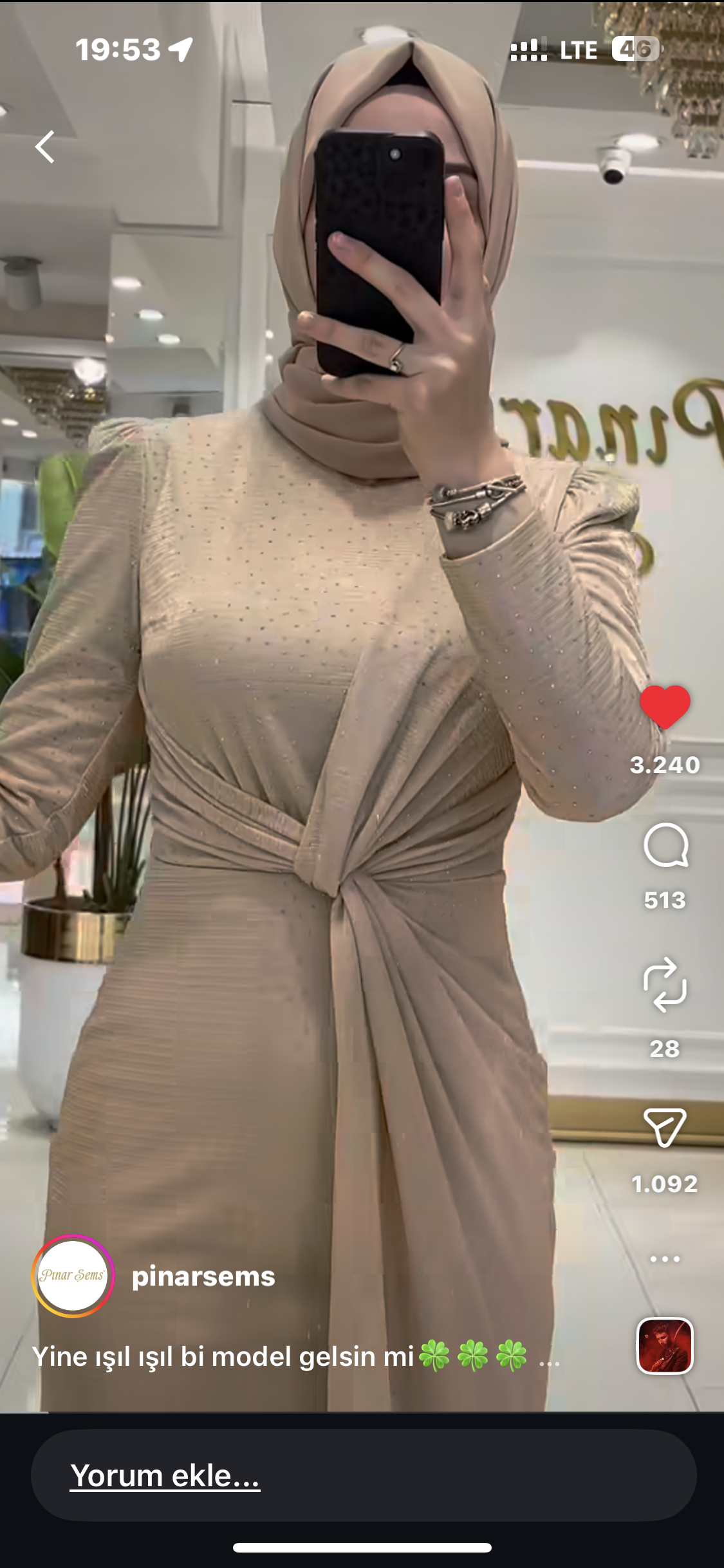 Işık abiye Pınar Şems
