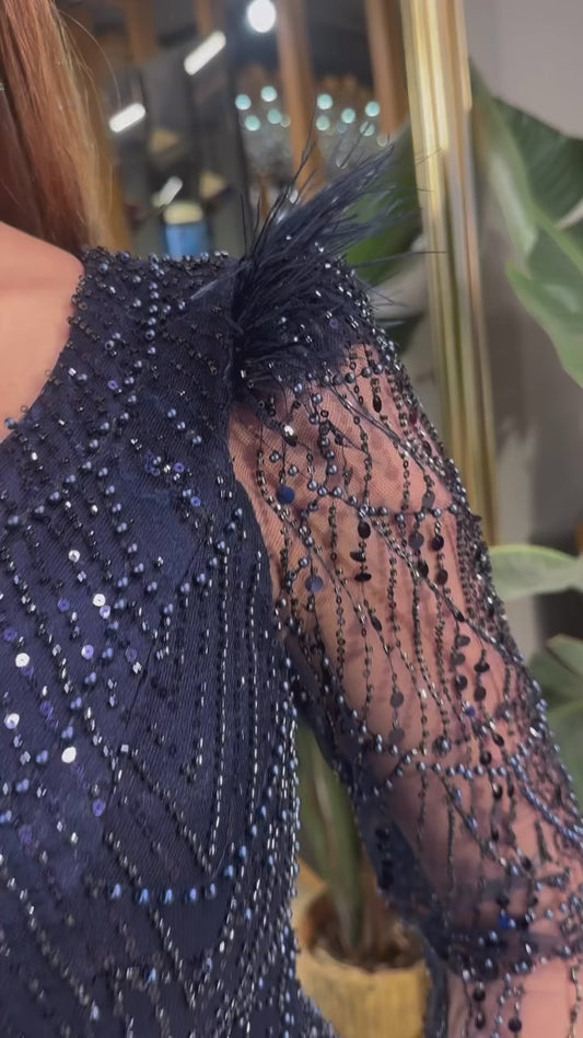 Taşlı tasarım abiye